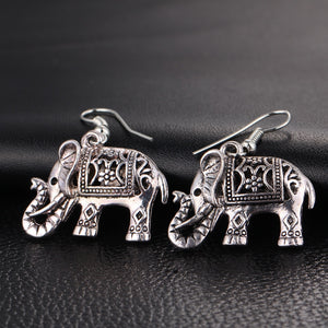 Vintage Tibetan Style Elephant Earrings