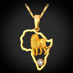 Unisex Lion Africa Pendant Necklace
