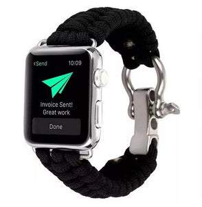 Paracord Survival Watch Band Compatible with Apple Watch Series 1, 2 and 3